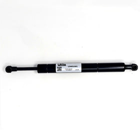 Black cylindrical steering damper with mounting joints, part data for WorldLawn replacement