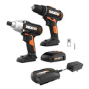 Worx WX915L Cordless 20V Power Share 2-Piece Drill & Impact Driver Kit-1