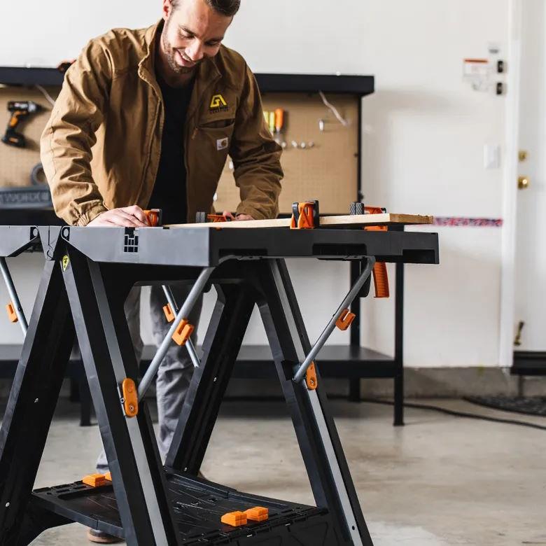 Worx WX051 Pegasus Folding Work Table & Sawhorse, 31