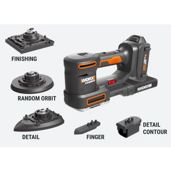 Worx WX820L Cordless 20V Sandeck Power Share Multi-Sander
