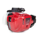 Compact red Honda GX35-T3 engine with silver housing and black pull-start handle