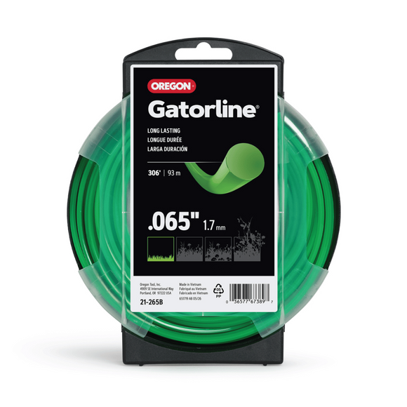 Oregon 21-265B Gatorline Round Trimmer Line, .065" Gauge, 1/2LB Donut (306')