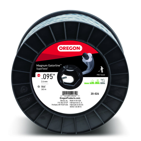 Oregon 20-026 SuperTwist Magnum Gatorline, .095" Gauge, 3 lb Spool
