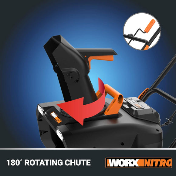 Worx WG471 Cordless 40V Nitro Power Share 20" Snow Blower