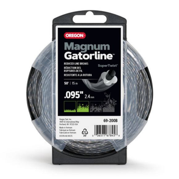 Oregon 69-200B Magnum Gatorline Twist Trimmer Line, 50' Donut, .095"