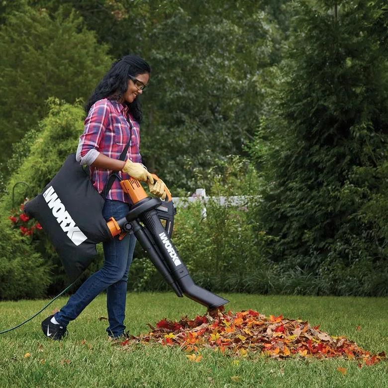 Worx WG505 Corded Electric TriVac 3-in-1 Leaf Blower, Mulcher