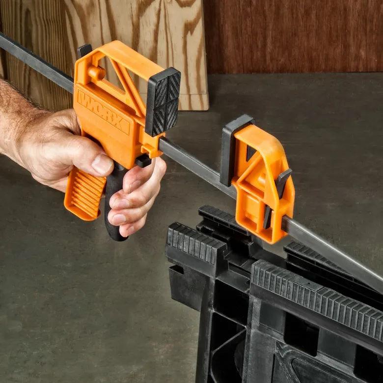 Worx WX065 Set of 2 Sawhorses with Bar Clamps | Equipatron
