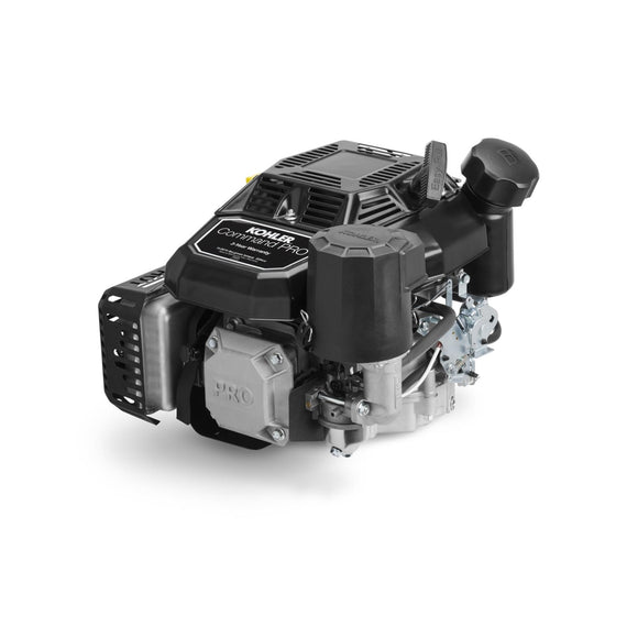 Black Kohler CV224 vertical engine with fuel tank and side pull-start handle