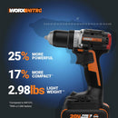 Worx WX130L Cordless 20V Nitro Power Share 1/2" Compact Drill Driver-4
