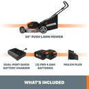 Worx WG751.3 Cordless 40V Nitro Power Share 20" Push Lawn Mower-3