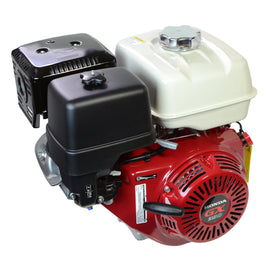  Red Honda GX270 horizontal engine with white fuel tank and visible recoil starter
