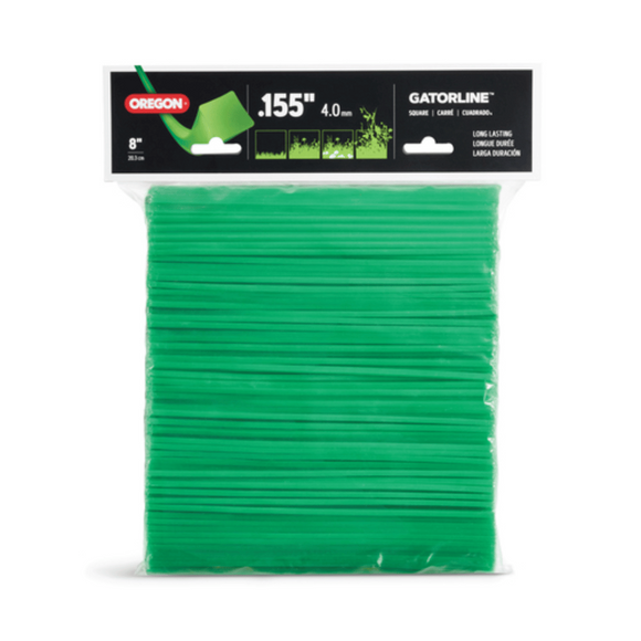 Oregon 19-034B Precut Gatorline Square Trimmer Line, .155" Gauge, 8" Length - 3 Lbs