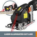 Worx WX420L Corded 3-3/8" Compact Versacut Circular Saw with Laser Guide-3