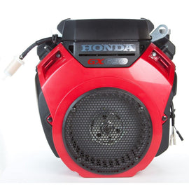 Silver Honda GX690-TDW horizontal V-twin engine with black air filter and red fuel tank