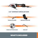 Worx WX439L Corded 4.5" WorxSaw 4.5 Amp Compact Circular Saw-3