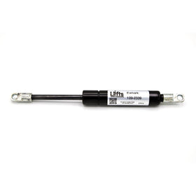  Black cylinder steering damper with metal end connectors and Exmark 109-2339 label