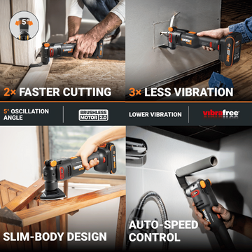 Worx WX698L 20V Brushless Oscillating Multi-Tool - 0
