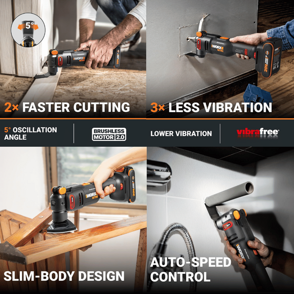 Worx WX698L 20V Brushless Oscillating Multi-Tool