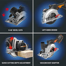 Worx WX531L Cordless 20V WorxSaw 4.5" Compact Circular Saw-3