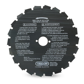 Oregon 41-931 EIA Brush Blade, 8", 22 Teeth