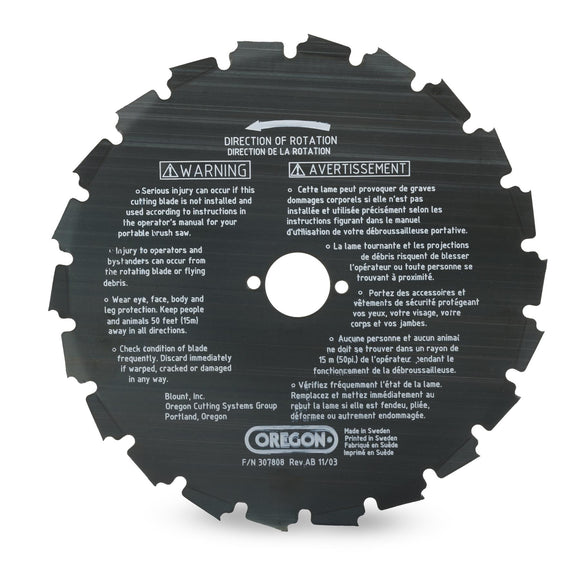 Oregon 41-931 EIA Brush Blade, 8", 22 Teeth