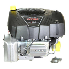 Black Briggs & Stratton Intek vertical engine showing air filter and blower housing