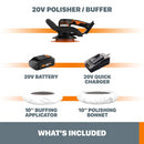 Worx WX856L Cordless 20V Power Share 10" Polisher & Buffer-4