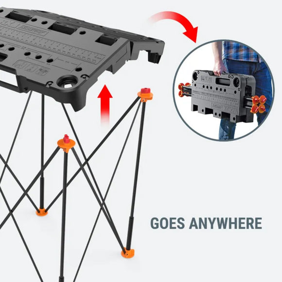 Worx WX066 Sidekick Portable Folding Work Table, 24" x 24" x 32"