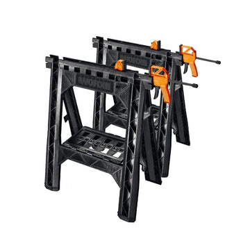 Worx WX065 Set of 2 Sawhorses with Bar Clamps