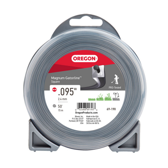 Oregon 69-190 Magnum Gatorline 50ft Coil of .095" Square String Trimmer Line