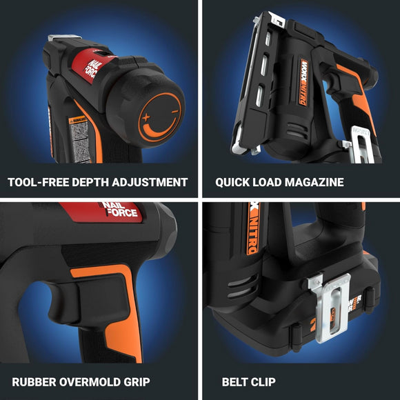 Worx WX843L Cordless 20V Nitro Power Share 3/8" Crown Stapler