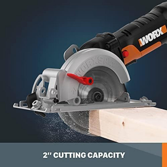 Worx WX439L Corded 4.5" WorxSaw 4.5 Amp Compact Circular Saw
