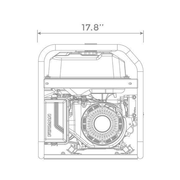 Firman P03606 Portable Gas Generator, 4550W Recoil Start 120/240V