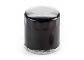 A black Oregon oil filter with a white cap, designed to replace Kawasaki 49065-2001 and 49065-2062 oil filters.