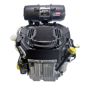 Black Kohler ECV740 vertical engine with air cleaner and muffler assembly