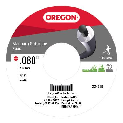 Oregon 22-580 Round Magnum Gatorline, 5 lb Spool, .080" Gauge