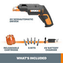 Worx WX255L Cordless 4V Electric SD Driver with Bit Cartridge & Screw Holder-4