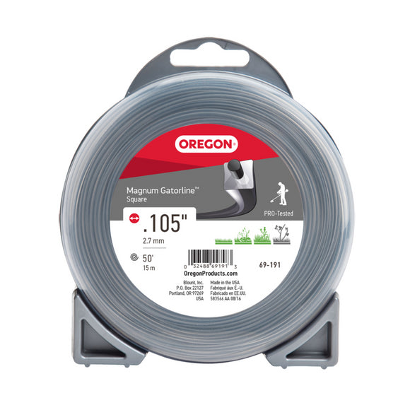 Oregon 69-191 Magnum Gatorline 50ft Coil of .105" Square String Trimmer Line