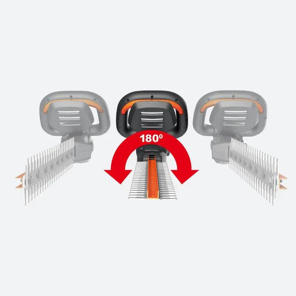 Worx WG217 Corded 4.5 Amp Electric 24" Rotating Head Hedge Trimmer