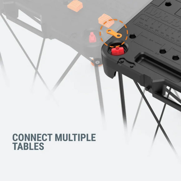 Worx WX066 Sidekick Portable Folding Work Table, 24" x 24" x 32"