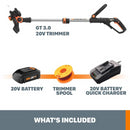 Worx WG163.8 Cordless 12" GT 3.0 String Trimmer / Edger with Battery & Charger-6