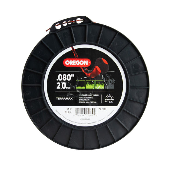 Oregon 24-180 Terramax Trimmer Line, Oval Twist .080 3Lb Spool