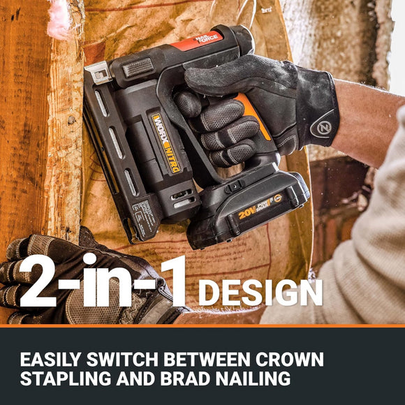 Worx WX843L Cordless 20V Nitro Power Share 3/8" Crown Stapler